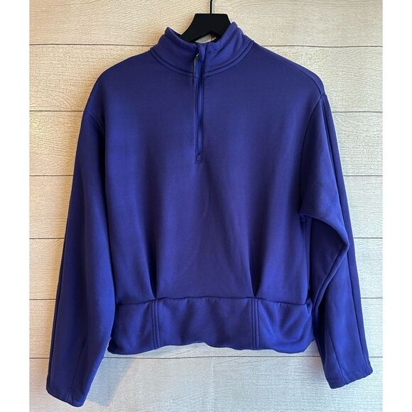 Athleta Altitude Polartec Half-Zip Sweatshirt Noble Blue M - Picture 4 of 12